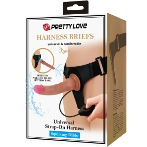 PRETTY LOVE - KYTON UNIWERSALNE SZELKI Z DZIURKUJÄCYM DILDO 19 CM MULATO